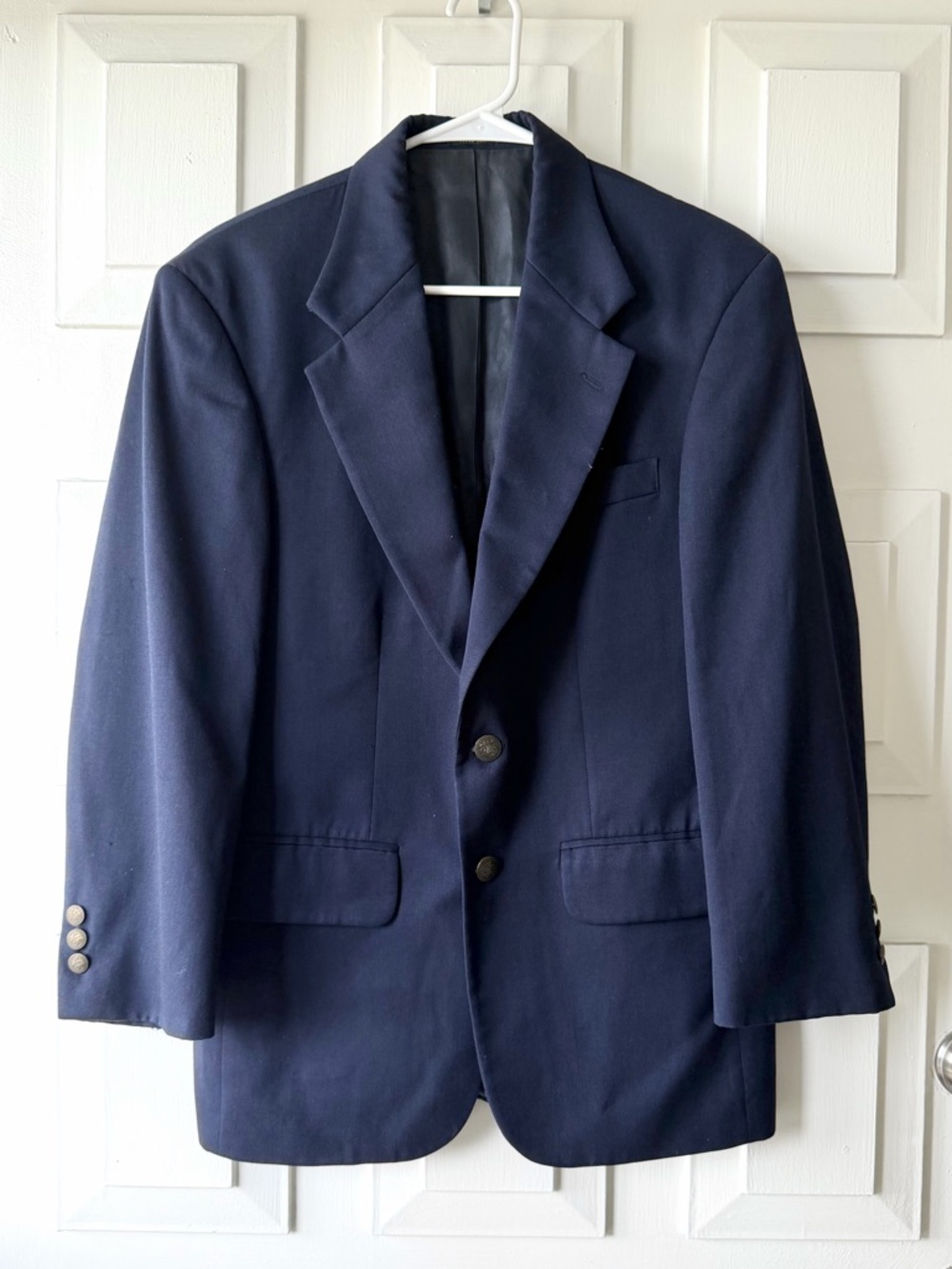 Vintage Oscar de la Renta Navy Two-Button Blazer